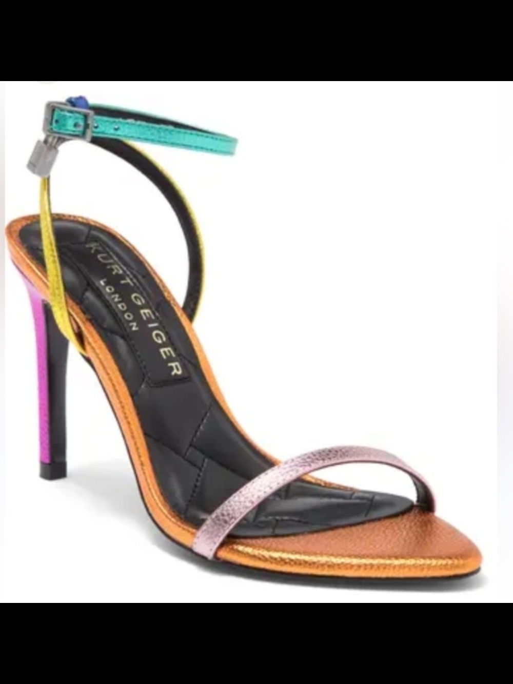 Kurt Geiger Multicolor Metallic Strappy Stiletto Sandals